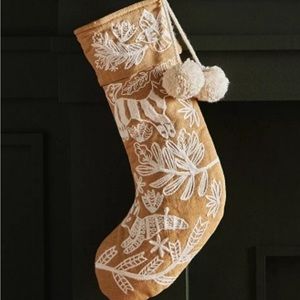Anthropologie Forage zoom Pom Christmas Stocking